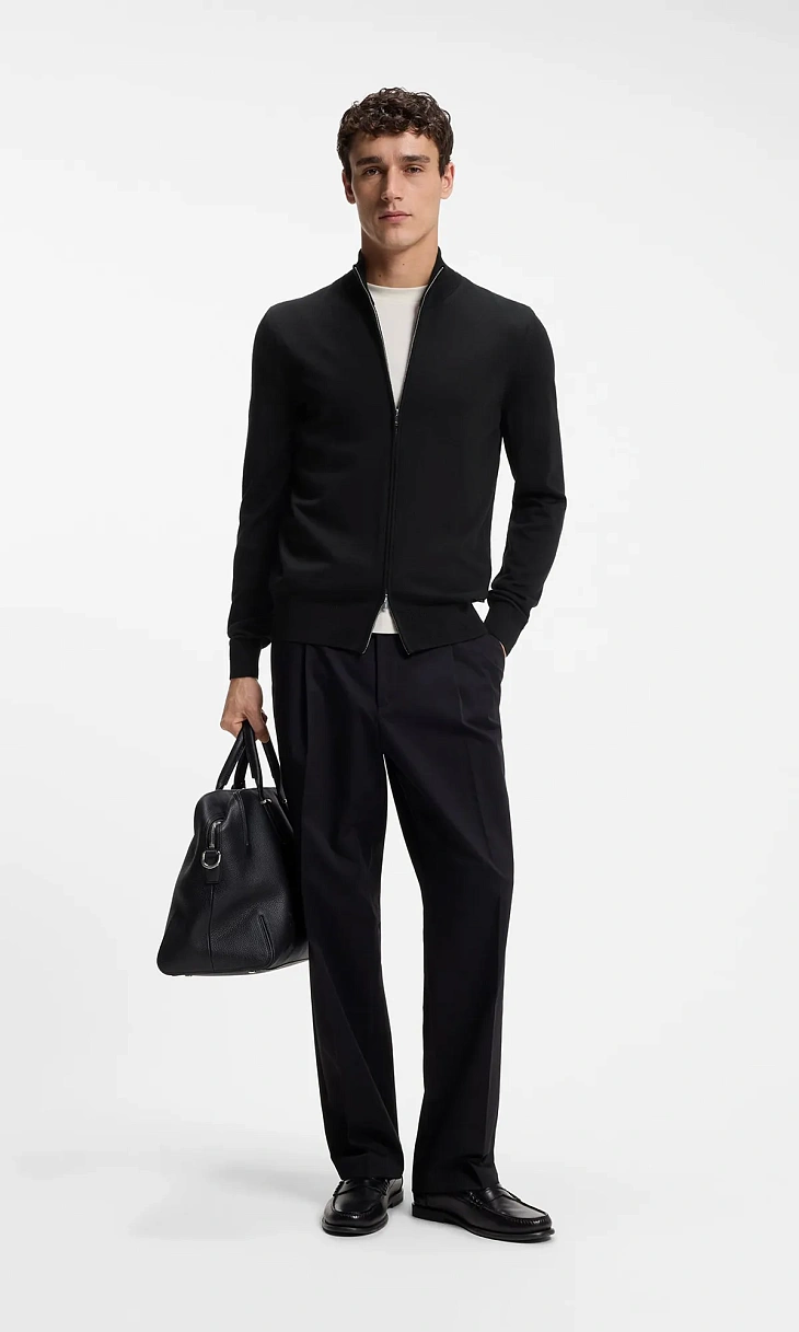 HUGO BOSS: Кардиган из шерсти мериноса