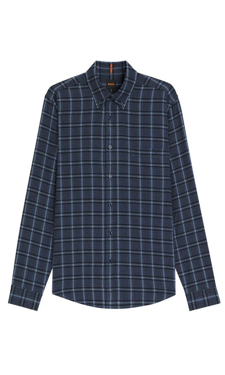 HUGO BOSS: Рубашка в клетку