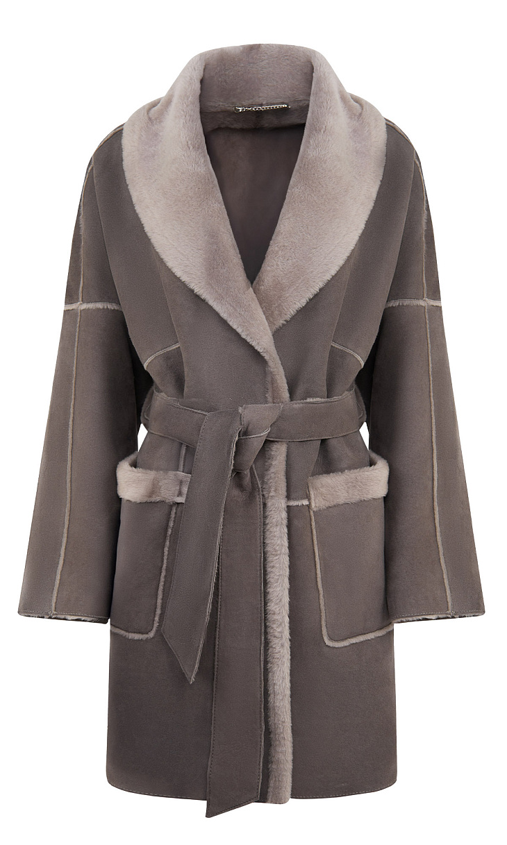 MARION FASHION: Дубленка с карманами