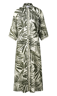 Платье на пуговицах из льна