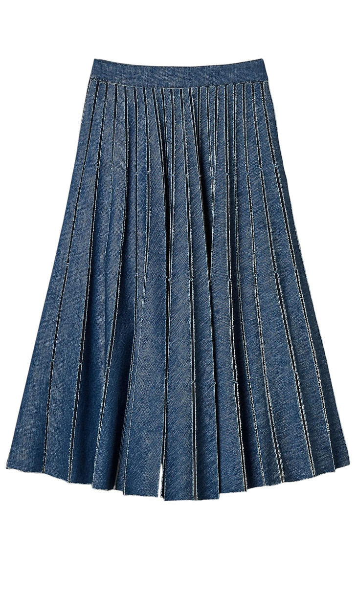 TWINSET: Плиссированная джинсовая юбка