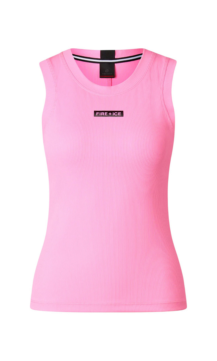 Bogner: Топ в рубчик с принтом