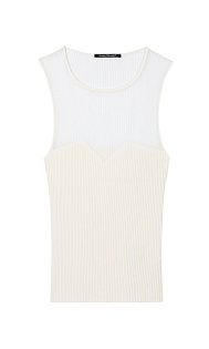 Топ с прозрачной вставкой