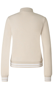 Куртка с атласной вставкой и вышивкой