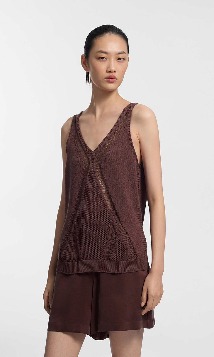 HUGO BOSS: Вязаный топ