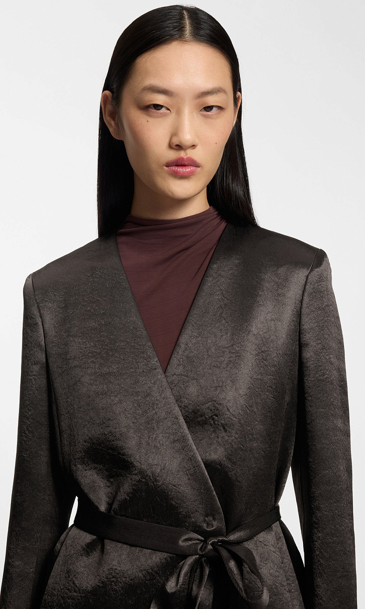 HUGO BOSS: Пиджак из блестящей саржи