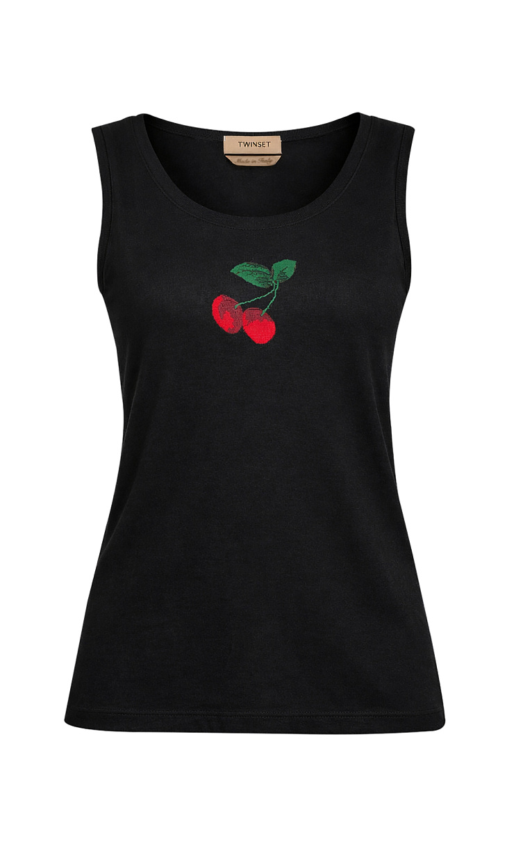 TWINSET: Топ с рисунком