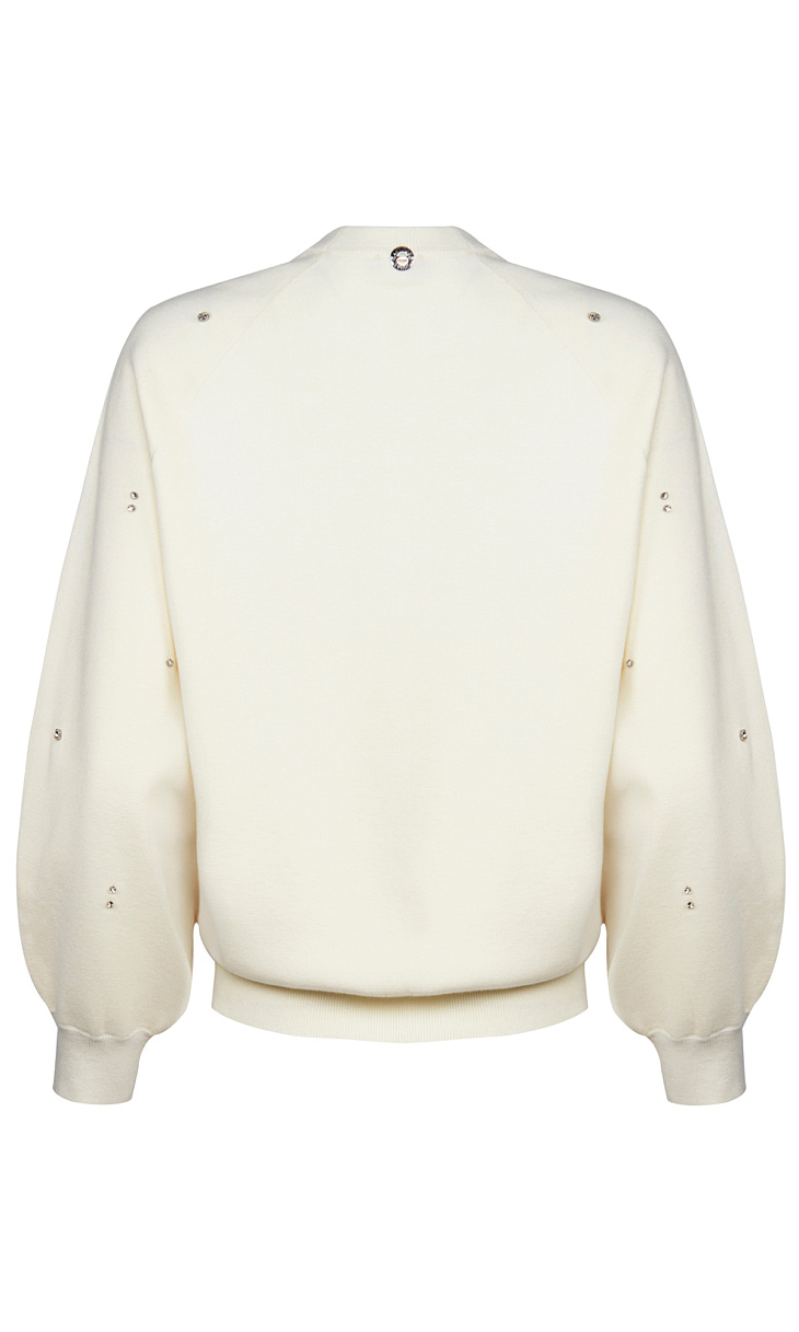 TWINSET: Пуловер со стразами