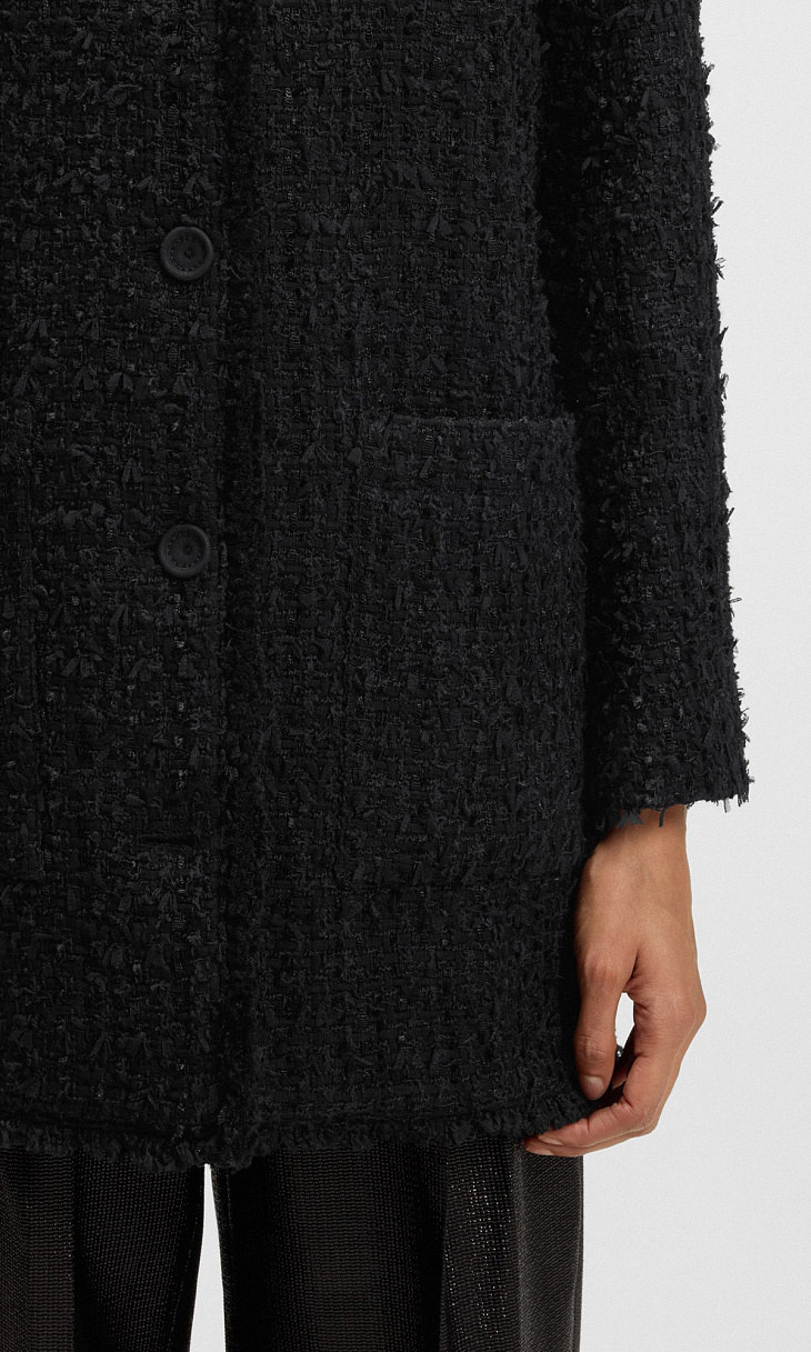 HUGO BOSS: Кардиган из бархатного твида
