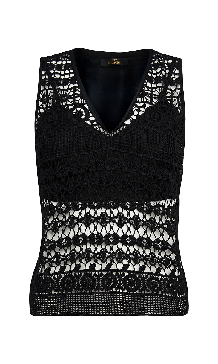 TWINSET: Ажурный топ