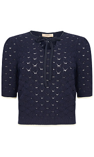 Пуловер на завязках