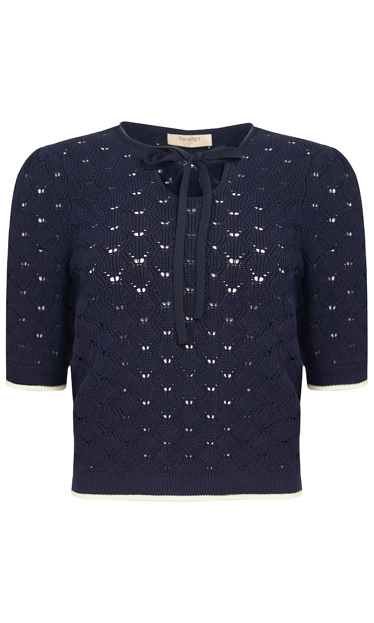 TWINSET: Пуловер на завязках