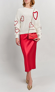 Атласная юбка А-силуэта