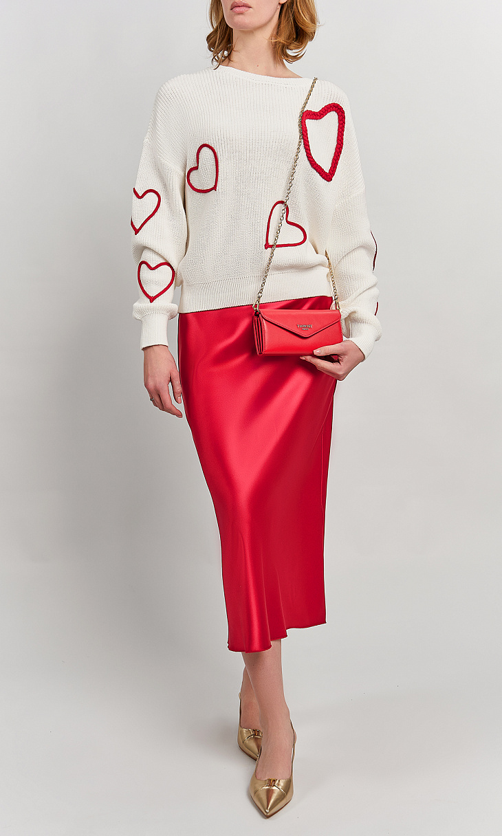 TWINSET: Атласная юбка А-силуэта