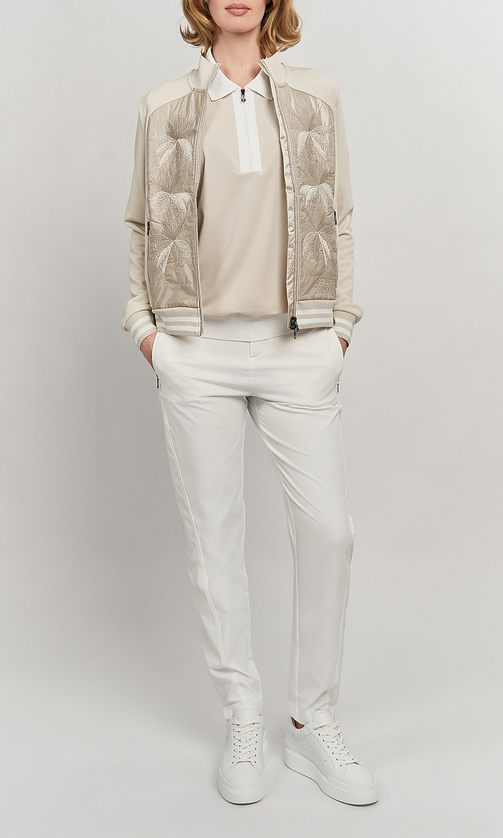 BOGNER: Куртка с атласной вставкой и вышивкой