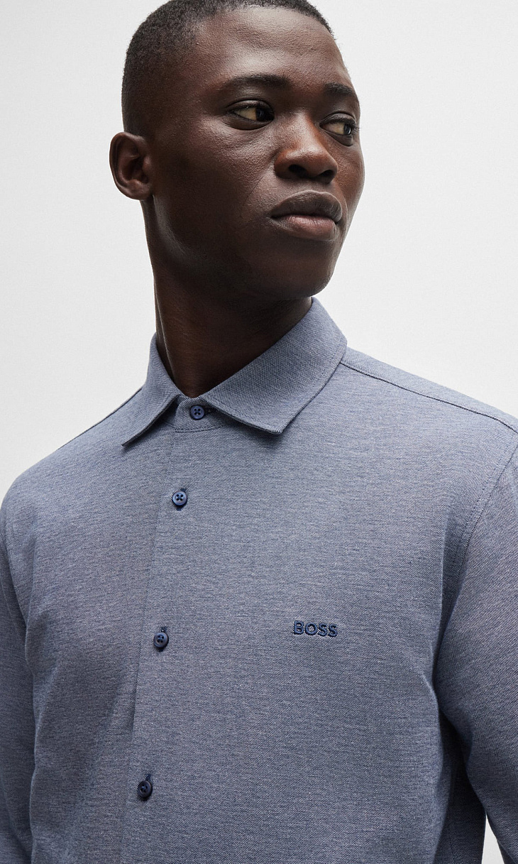 HUGO BOSS: Рубашка из джерси