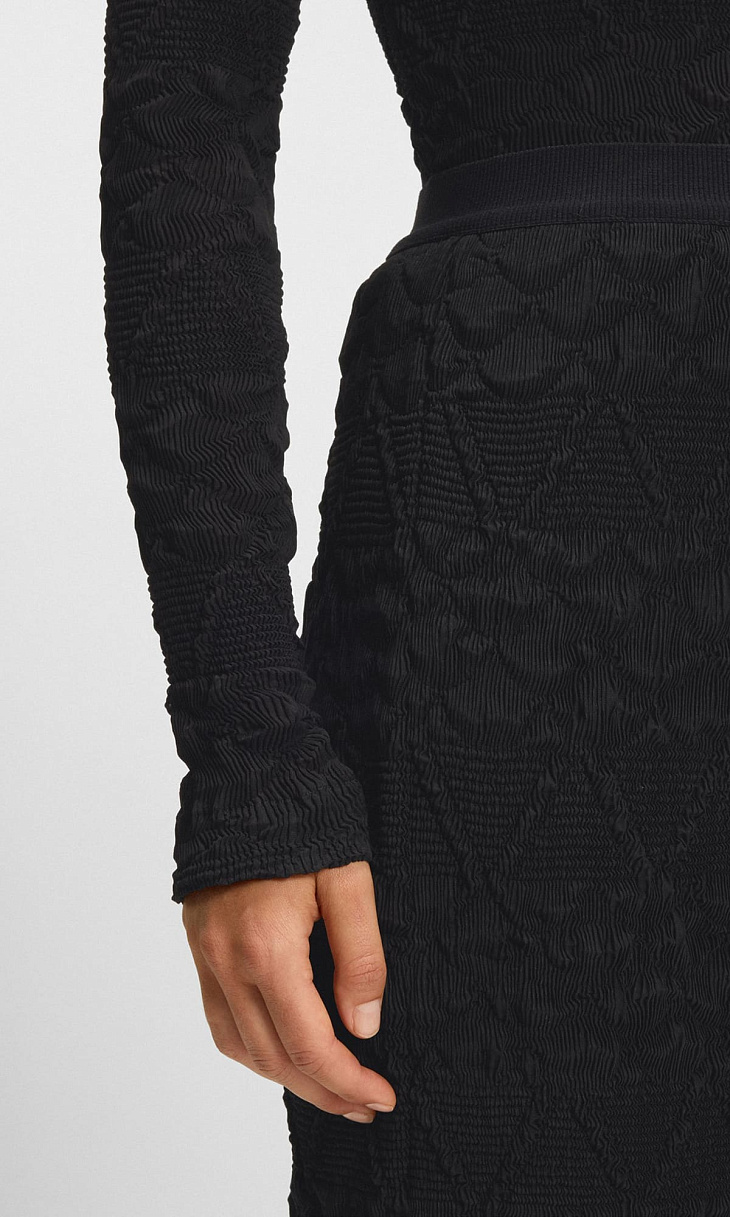 HUGO BOSS: Юбка с плиссированным узором