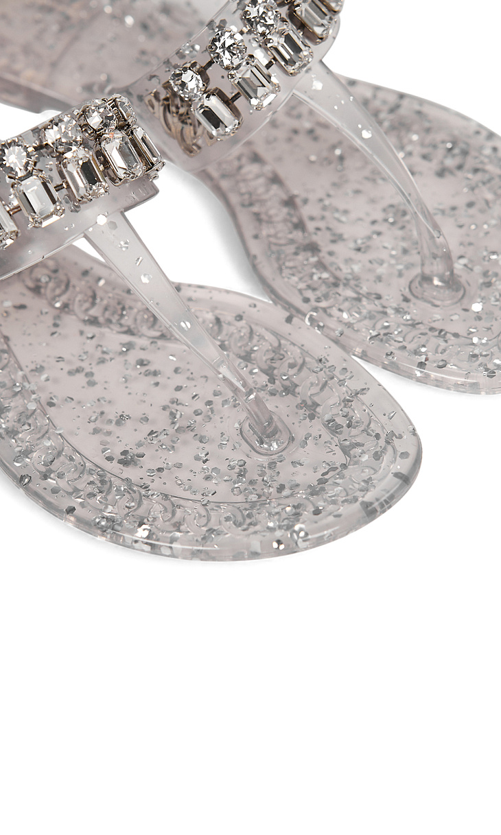 CASADEI: Шлепанцы со стразами