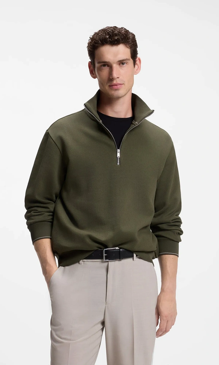 HUGO BOSS: Пуловер с молнией