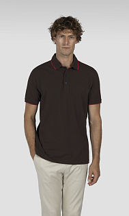 Поло из фактурной ткани