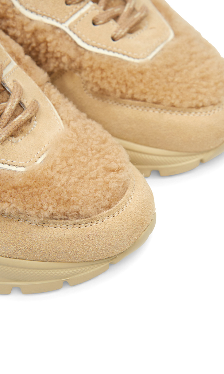 BOGNER: Кроссовки из замши и меха