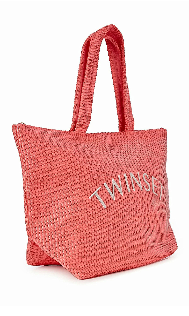 TWINSET: Пляжная сумка с логотипом