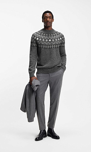 Свитер с жаккардовым узором