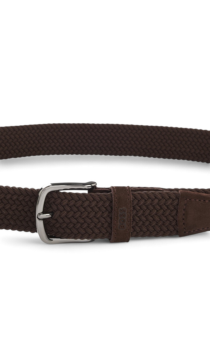 HUGO BOSS: Плетеный ремень с замшевой отделкой