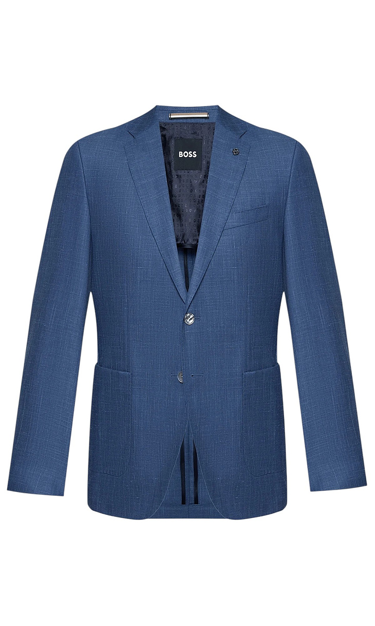 HUGO BOSS: Пиджак из шерсти и шелка