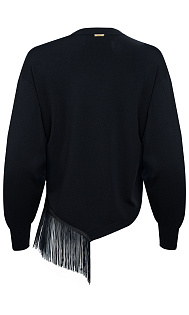 Пуловер с бахромой