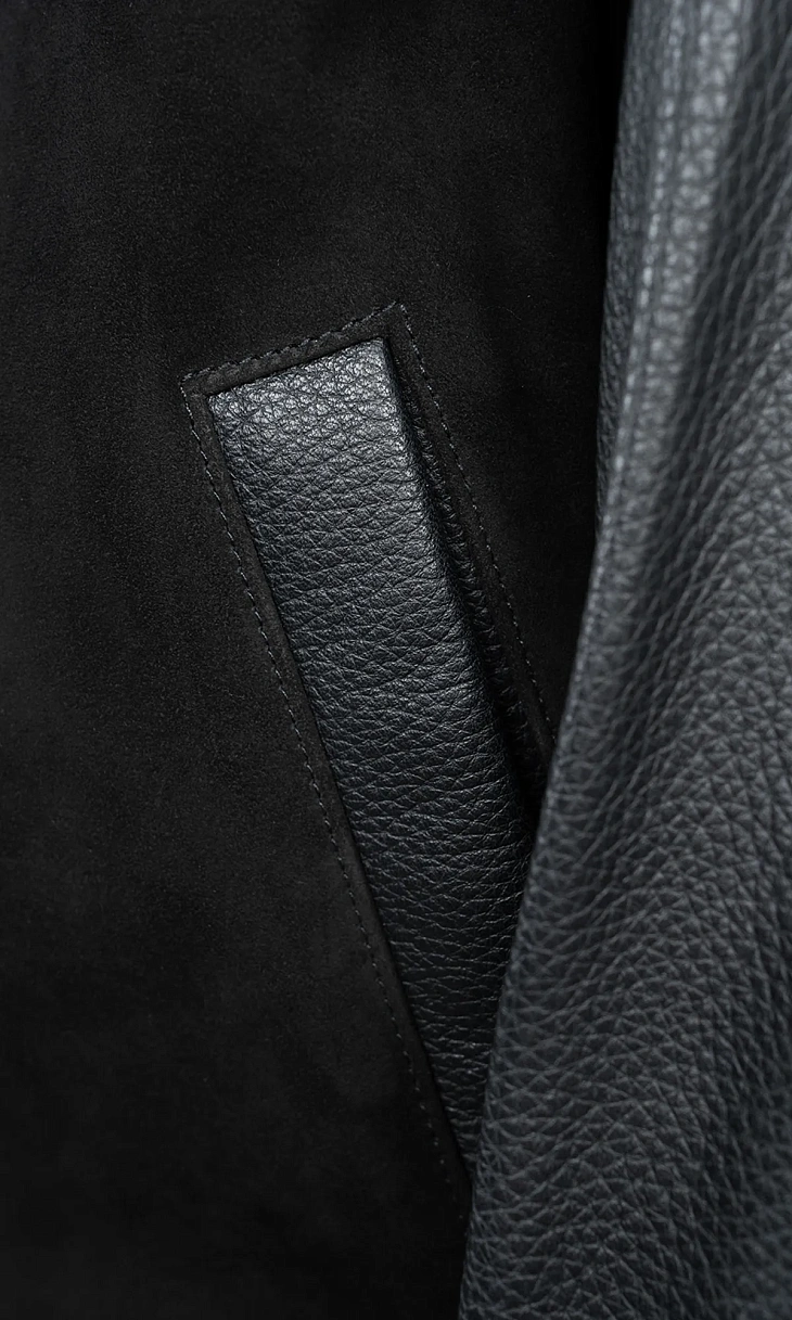 HUGO BOSS: Куртка из кожи и замши