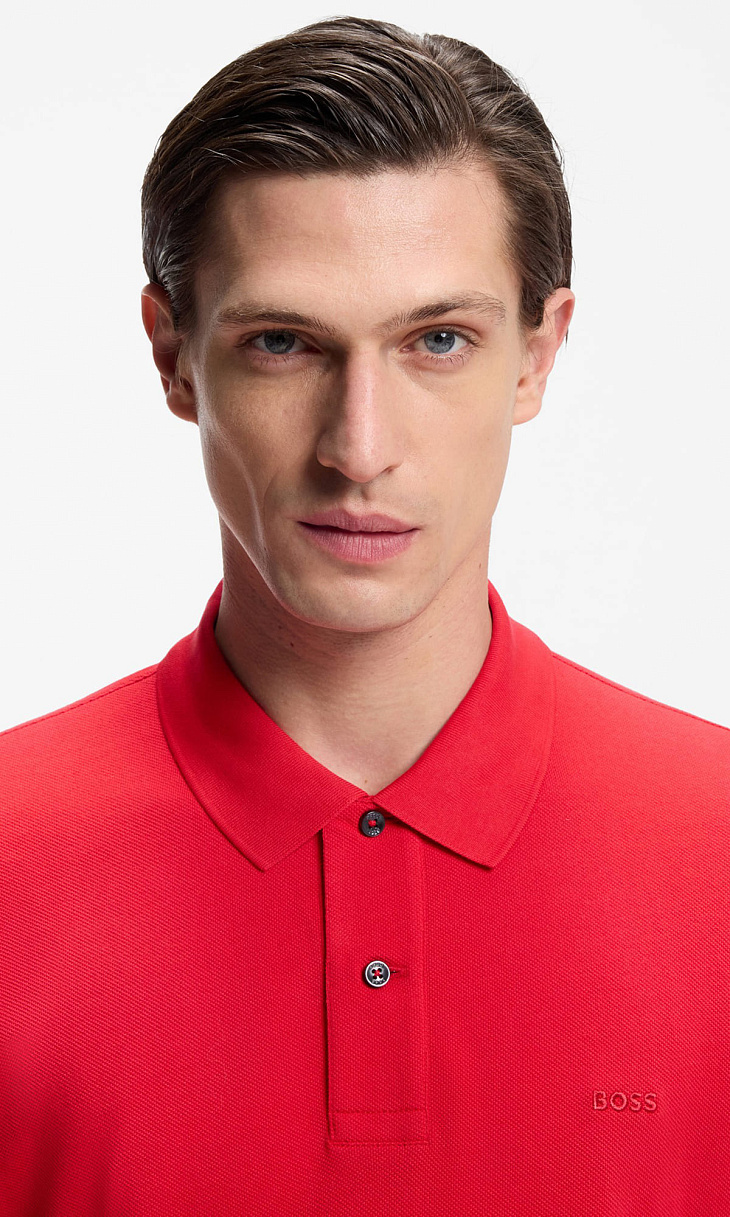 HUGO BOSS: Поло с вышитым логотипом