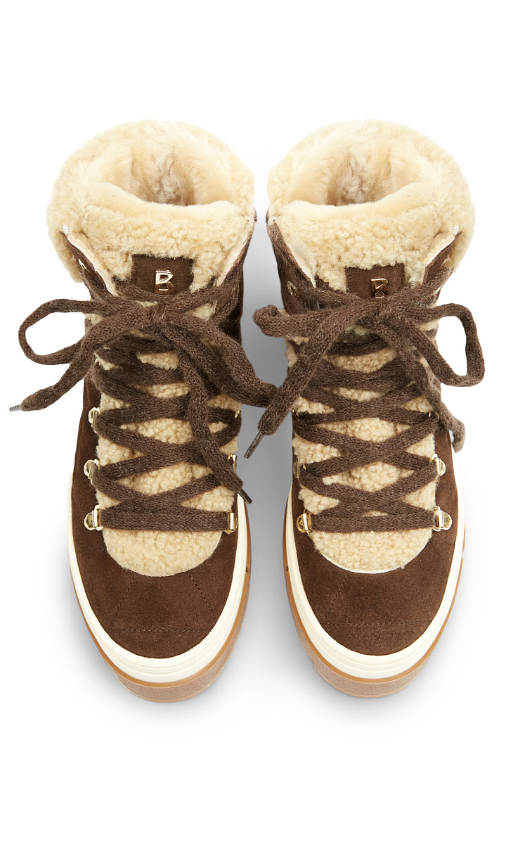 BOGNER: Ботинки из замши и меха