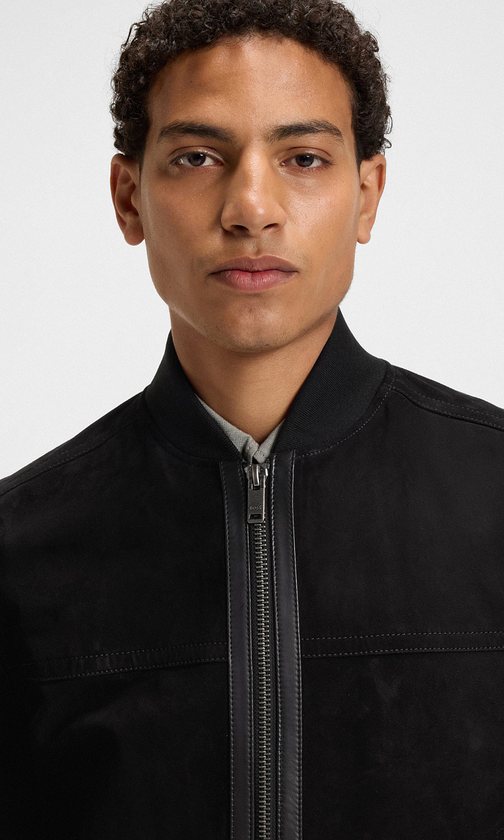 HUGO BOSS: Куртка из замши