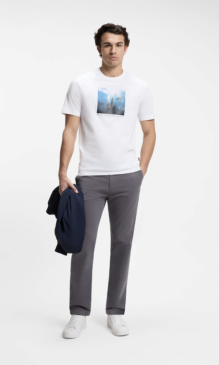 HUGO BOSS: Футболка с принтом