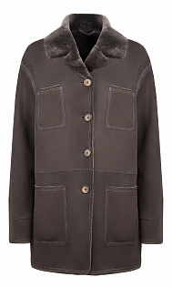 Дубленка с карманами