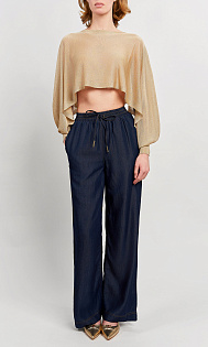 Широкие брюки с эластичным поясом