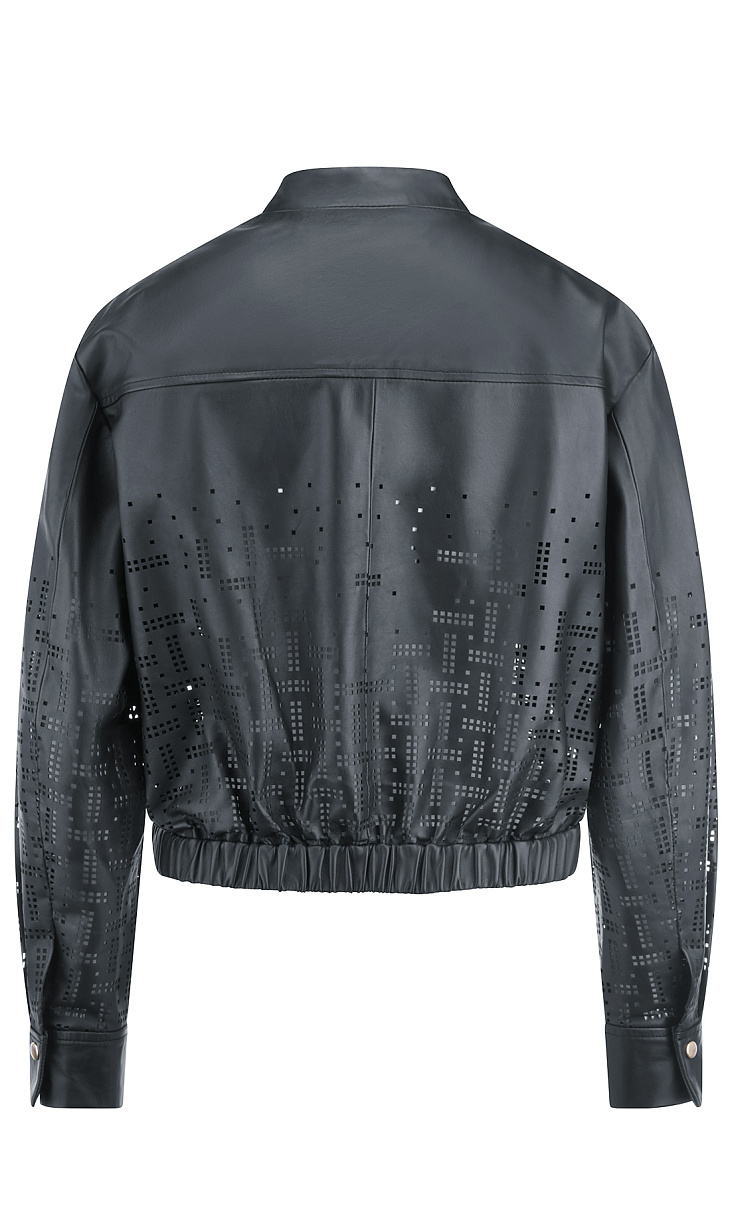RIANI: Куртка из кожи с перфорацией