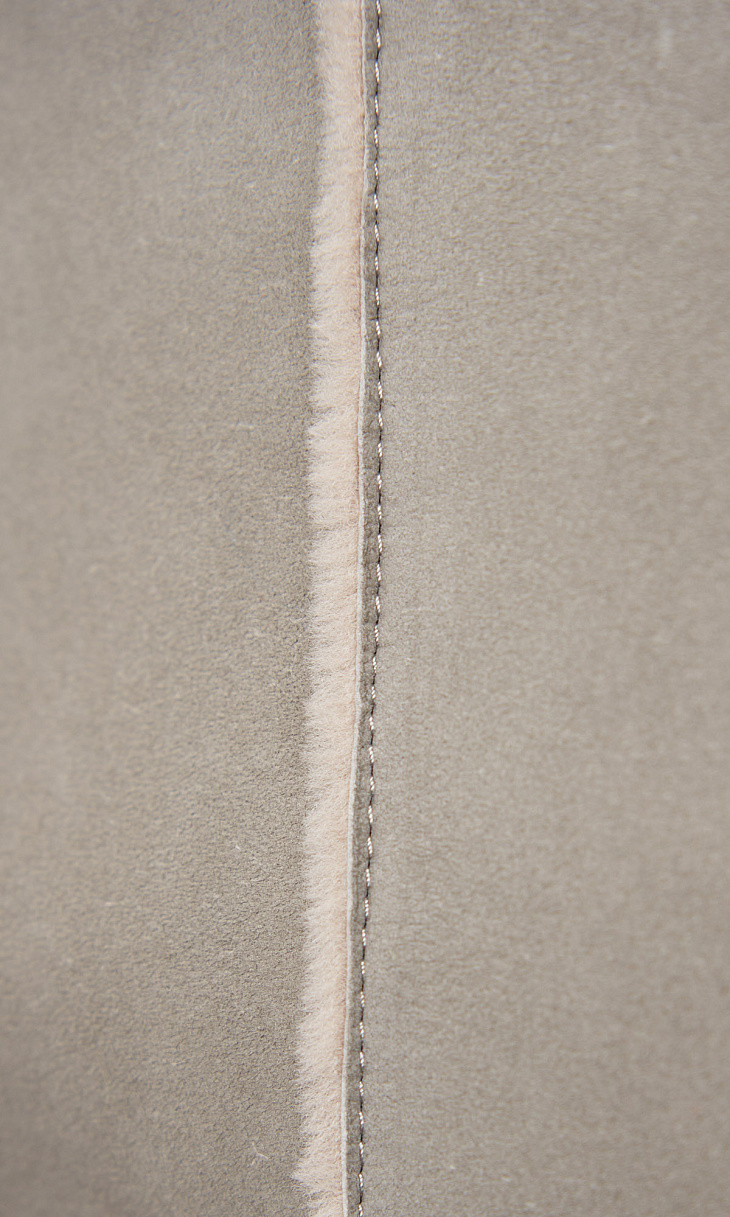 MARION FASHION: Дубленка с воротником-стойкой