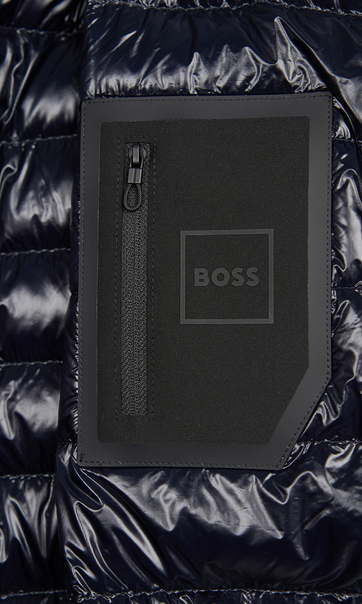 HUGO BOSS: Куртка стеганая с капюшоном