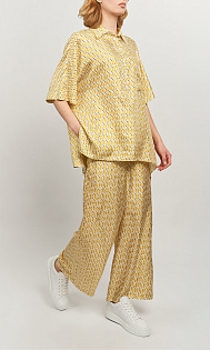 Шелковые брюки с принтом