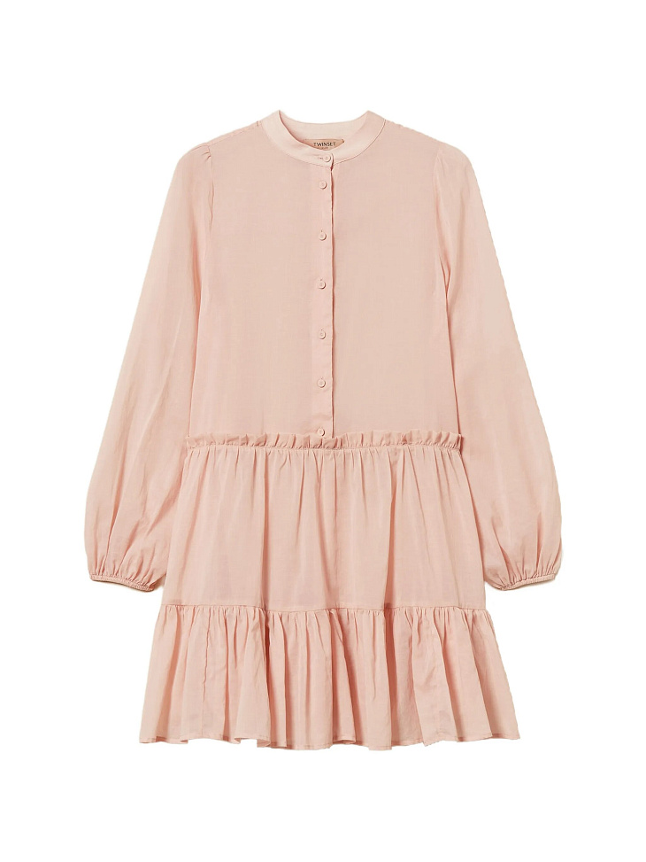 TWINSET: Муслиновое платье с оборками