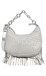 TWINSET: Сумочка со стразами и бахромой