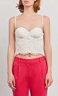 Укороченный кружевной топ