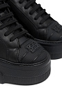 CASADEI: Кожаные кеды с мехом