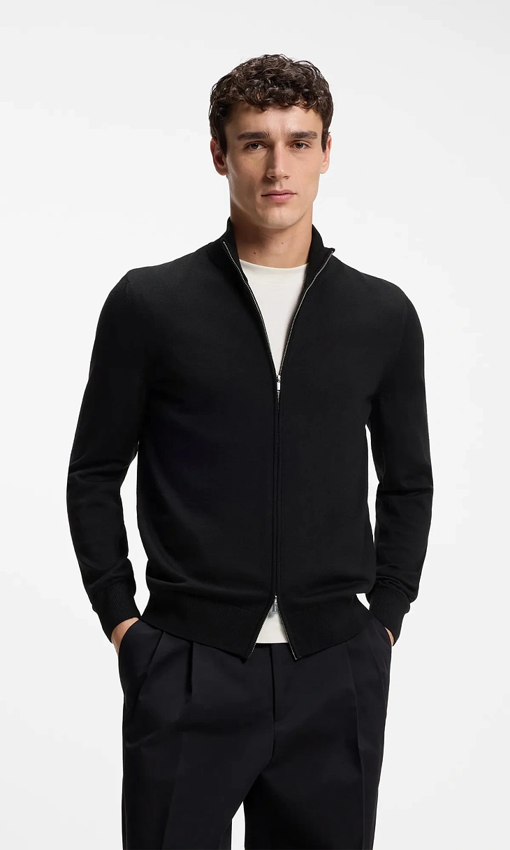 HUGO BOSS: Кардиган из шерсти мериноса