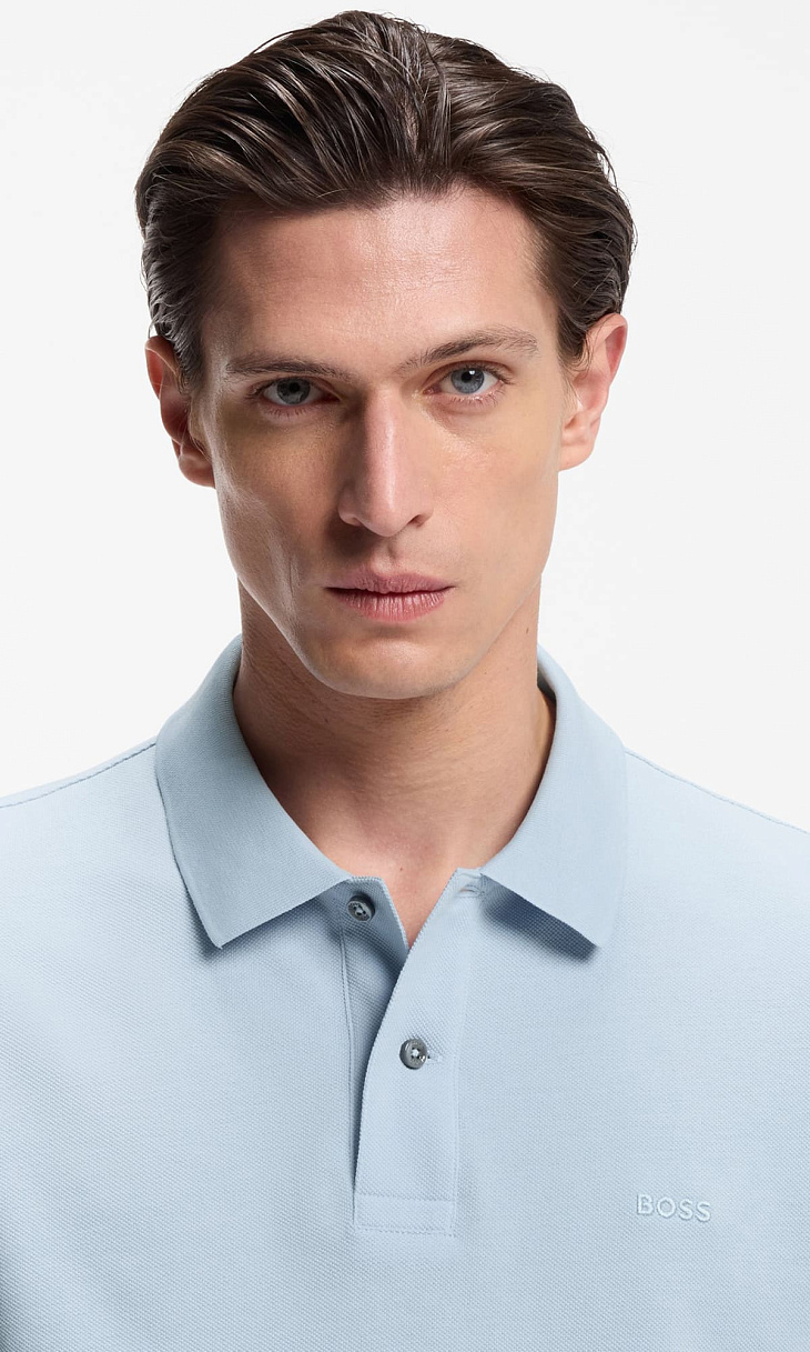 HUGO BOSS: Поло с вышитым логотипом