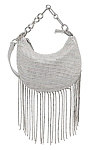 TWINSET: Сумочка со стразами и бахромой