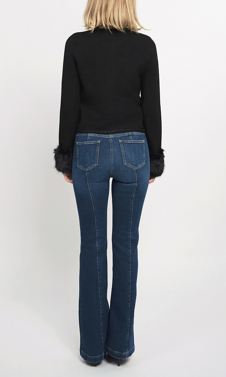 TWINSET: Жакет с манжетами из искусственного меха