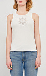 TWINSET: Топ с вышивкой